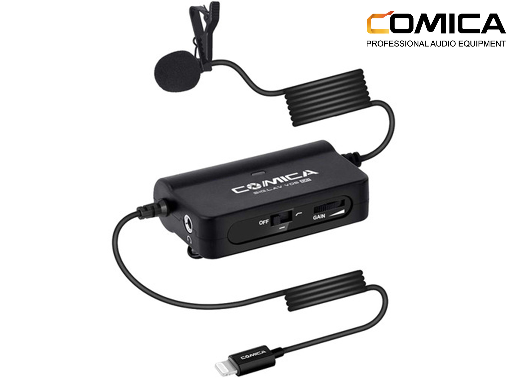 Comica Single Lavalier Microphone for iPhone with Lightning Interface